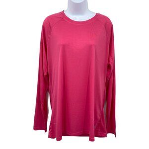 Moheen Cool Dri Shirt Womens Plus 2XL Pink Long‎ Sleeve UPF 50+ Polyester NEW
